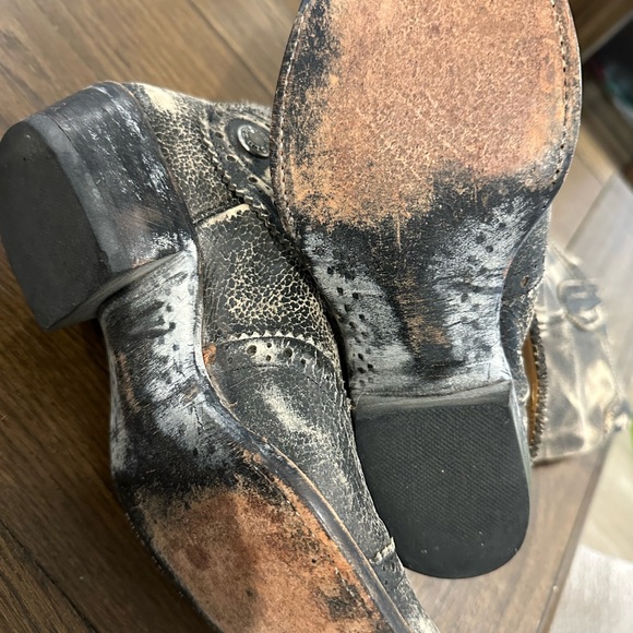 Distressed Black OLD GRINGO  Star Women's Western Boots Size 8.5 B - Picture 7 of 7